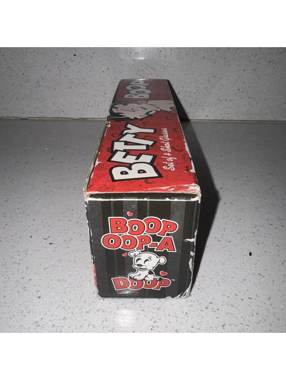 Rare Betty Boop 4 Pack Shot Glass Set In Original Box King Features Syndicate